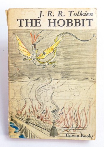 A signed copy of The Hobbit, signed by author J. R. R. Tolkien