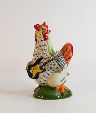 A Lorna Bailey Rocking Rooster ceramic figure